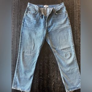 Agolde Riley high rise straight crop Jean in color endless